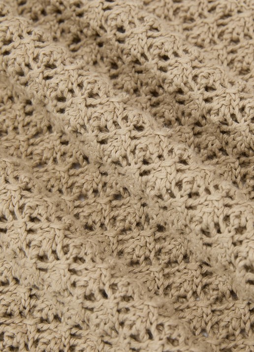Reiss Colette grofgebreide top van linnen - detail 7 khaki