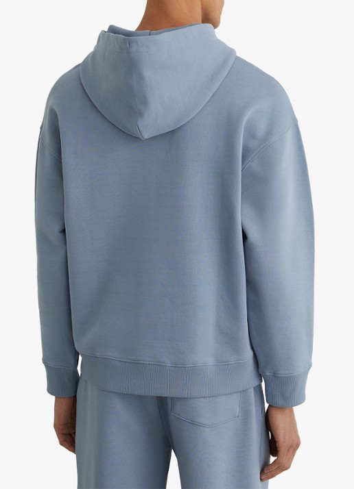 Reiss Conlin hoodie met borduring - achterkant 7 lichtblauw