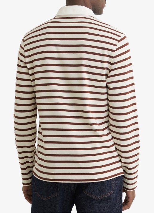 Reiss Conners regular fit polo met streepprint - achterkant multicolor