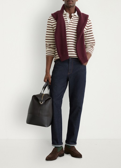 Reiss Conners regular fit polo met streepprint - voorkant 7 multicolor