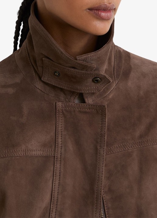Reiss Cooper jack van geitensuède  - detail 5 bruin