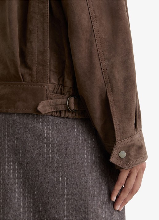 Reiss Cooper jack van geitensuède  - detail 7 bruin