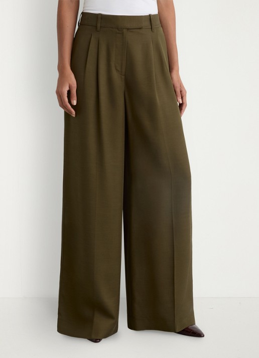 Reiss Cora high waist wide fit pantalon met steekzakken