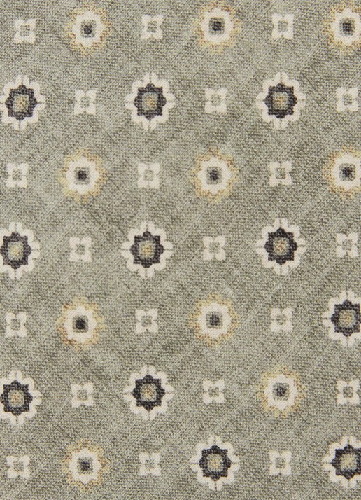 Reiss Cosimo stropdas van zijde met print - detail 6 lindegroen