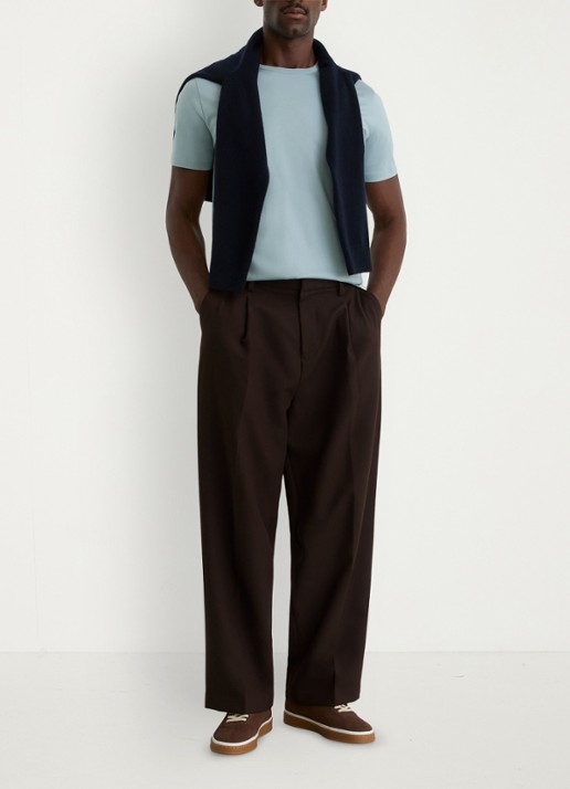 Reiss Count T-shirt met ronde hals - voorkant 6 blauw