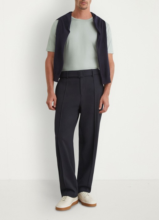 Reiss Count T-shirt met stretch - voorkant 2 lindegroen