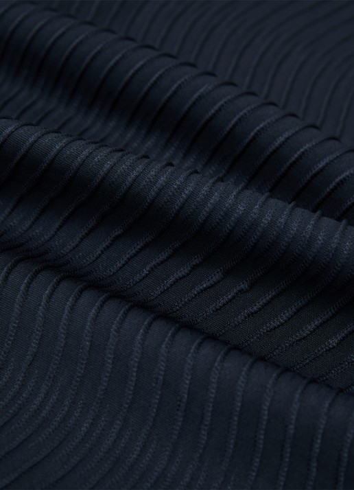 Reiss Cox T-shirt met structuur - detail 3 airforce blue / blauw