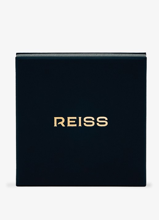 Reiss Crista oorstekers met kristal - detail 5 goud