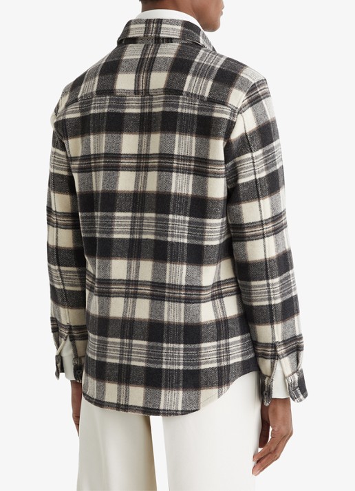 Reiss Crosby overshirt in wolblend - achterkant grijs