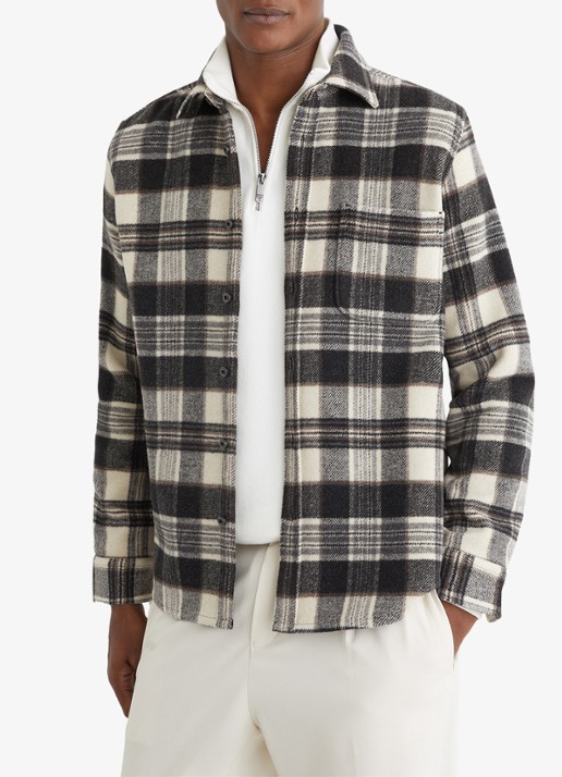 Reiss Crosby overshirt in wolblend