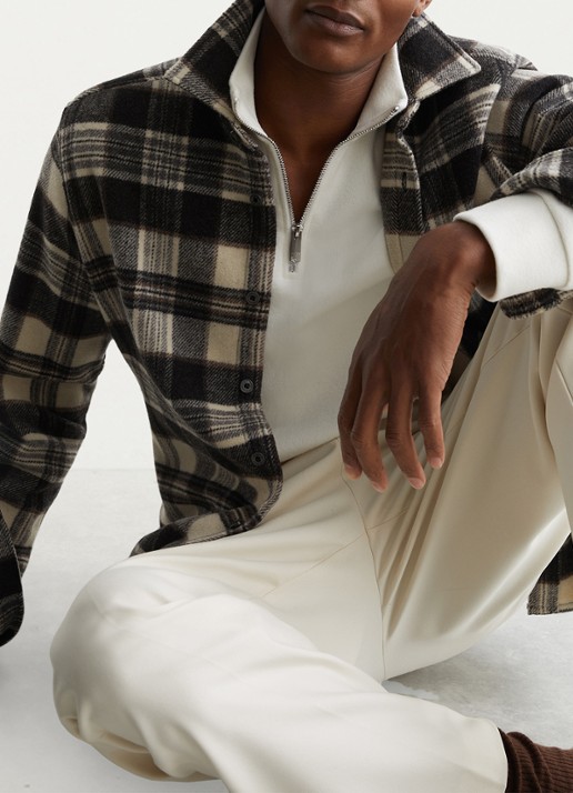 Reiss Crosby overshirt in wolblend - detail 5 grijs