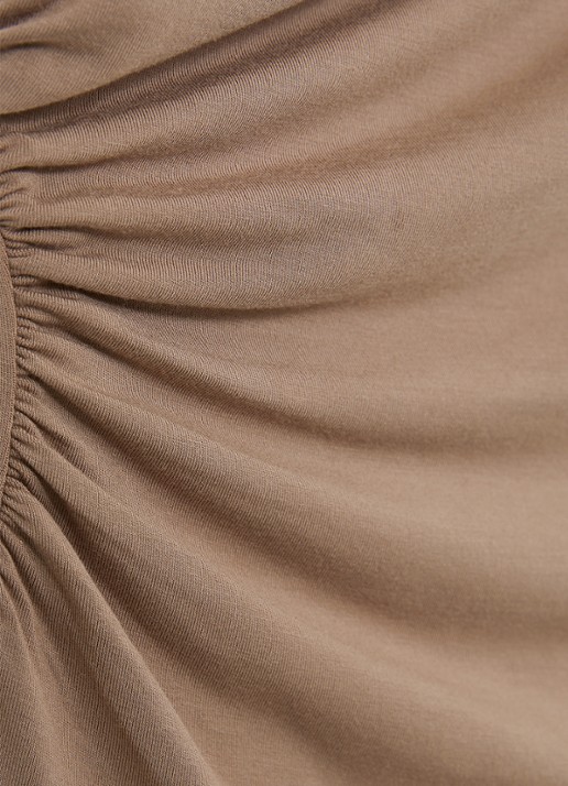 Reiss Dani mouwloze top met gedrapeerd detail - detail 2 donkerbeige