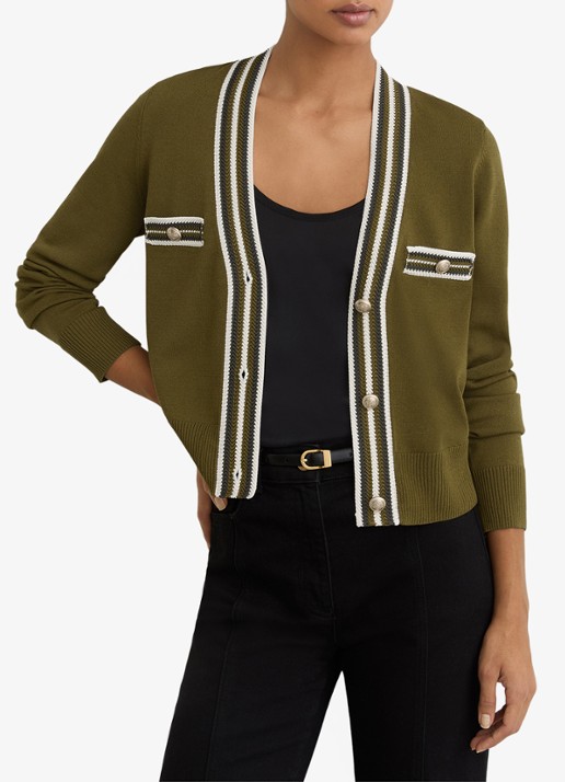 Reiss Danni fijngebreid vest met knoop detail