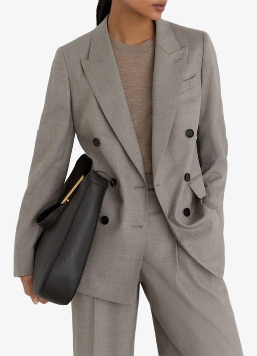 Reiss Darcy double-breasted blazer in wolblend