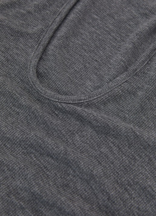 Reiss Daria slim fit polo met gemêleerd dessin - detail 7 middengrijs