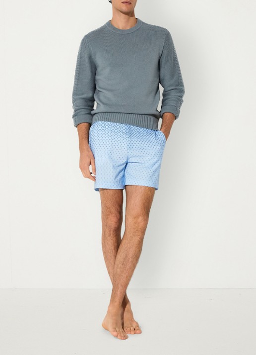 Reiss Darli zwemshort met print - voorkant 6 lichtblauw