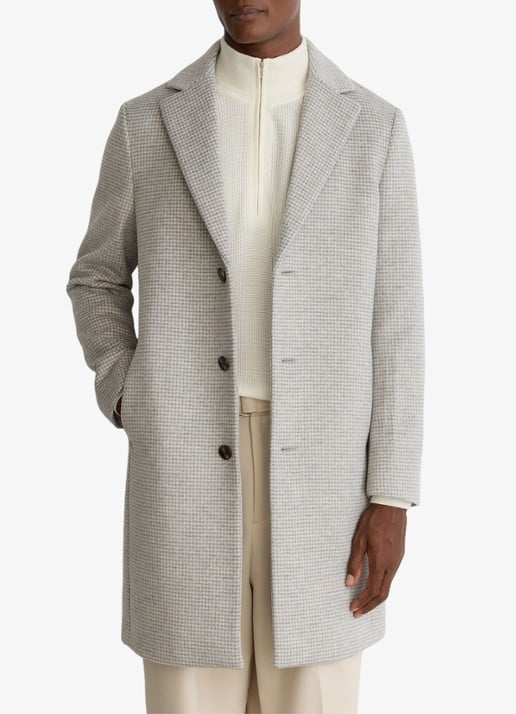 Reiss Dawn single-breasted mantel in wolblend met ruitdessin