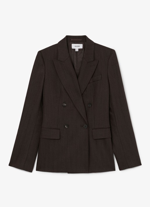Reiss Dawson double-breasted blazer in wolblend
