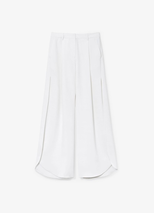 Reiss Deena high waist loose fit pantalon met split - voorkant wit