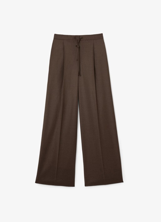 Reiss Derby high waist wide fit pantalon met trekkoord