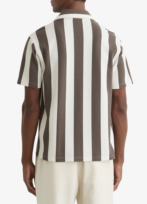 Reiss Dexter overhemd met streepprint  - achterkant 5 bruin