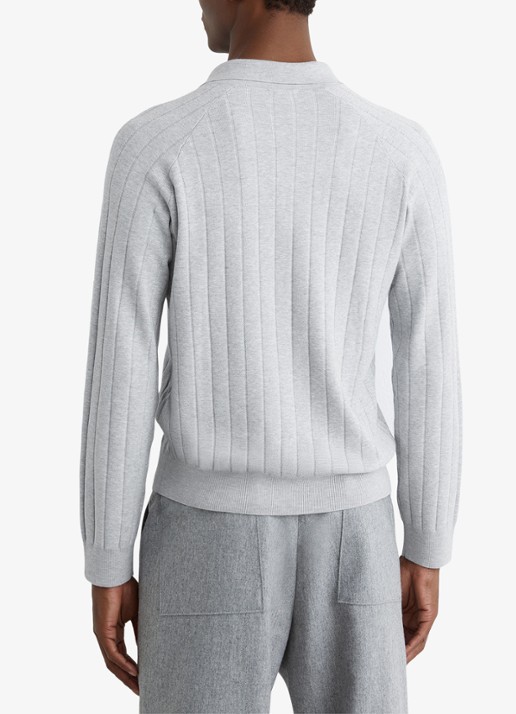 Reiss Dillighan fijngebreide trui met polokraag  - achterkant soft grey / grijs