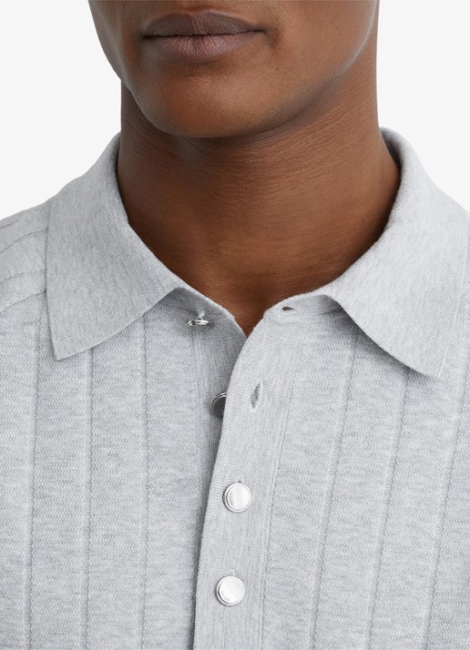 Reiss Dillighan fijngebreide trui met polokraag  - detail 4 soft grey / grijs