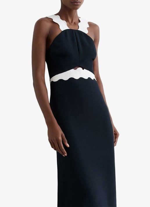 Reiss Dillon midi jurk met grafisch detail - detail 4 multicolor