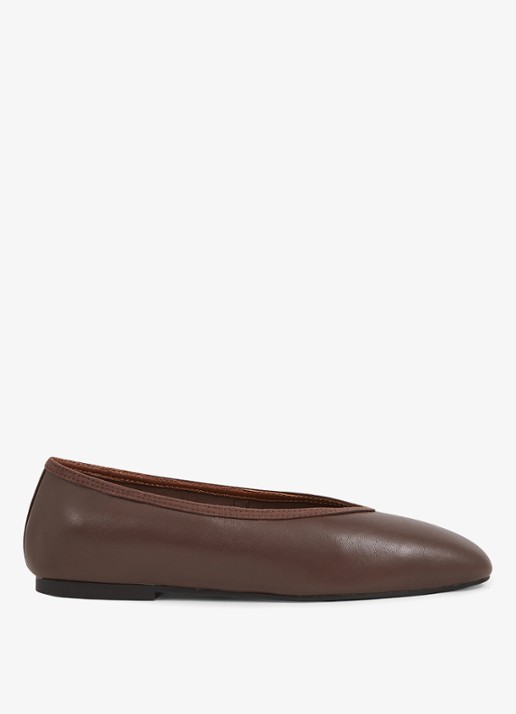 Reiss Dina ballerina van leer