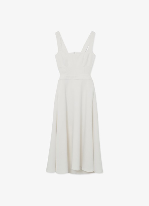 Reiss DINA Waisted Cut-Out Twill Midi Dress