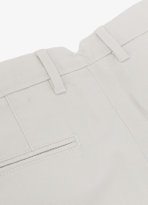 Reiss Dobby straight fit chino van katoen  - detail 3 gebroken wit