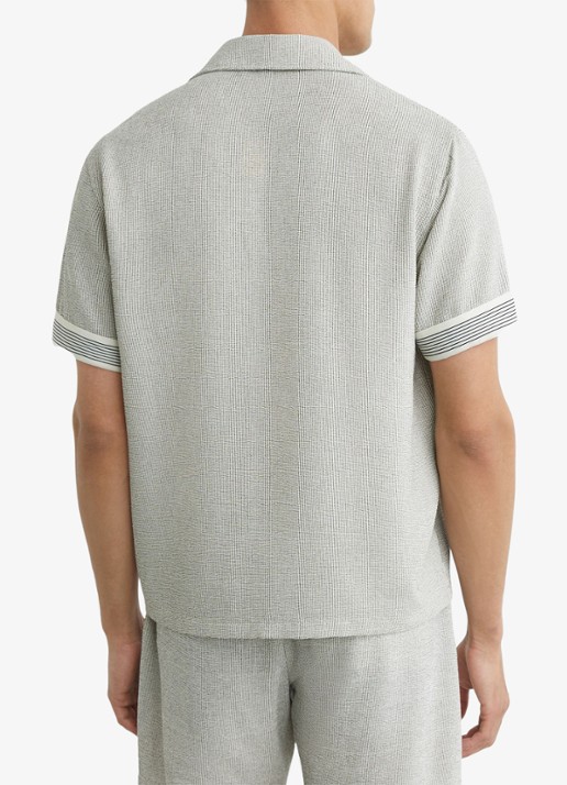 Reiss Dornie regular fit overhemd met streepprint - achterkant 7 zwart