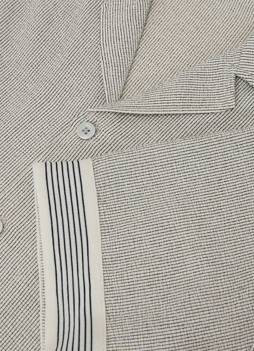Reiss Dornie regular fit overhemd met streepprint - detail 6 zwart