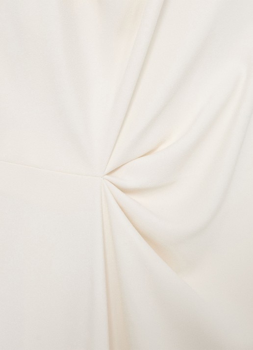 Reiss Dorota midi jurk met watervalhals - detail 4 wit