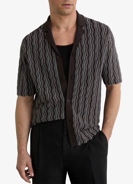 Reiss Drake regular fit overhemd met structuur