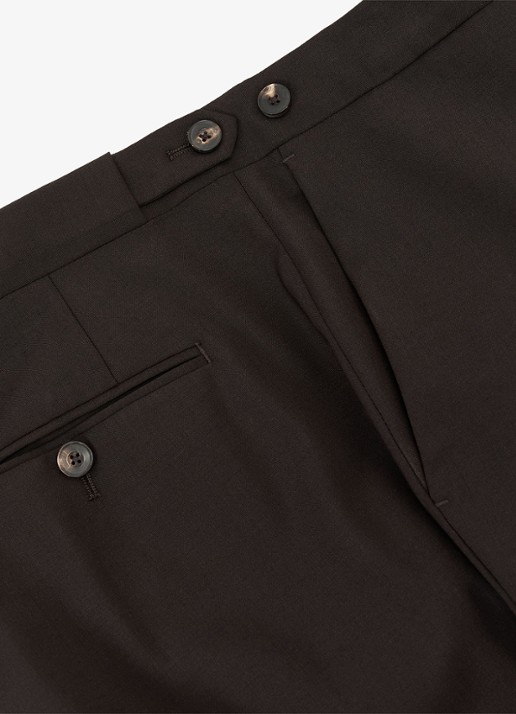 Reiss Dream regular fit pantalon in wolblend - detail 7 donkerbruin