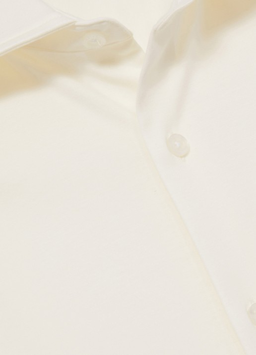 Reiss Duke slim fit overhemd van jersey - detail 3 creme