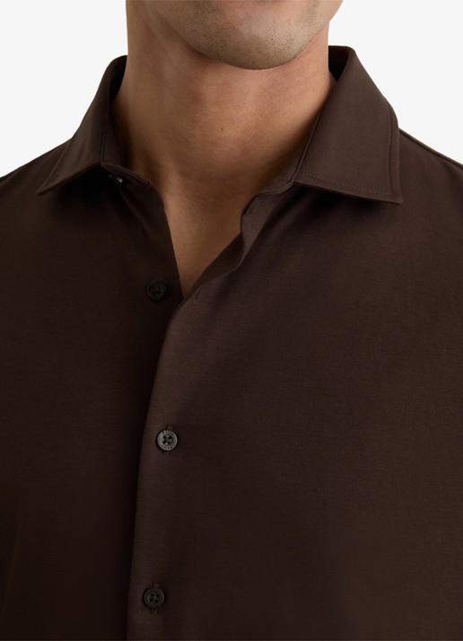 Reiss Duke slim fit overhemd - detail 4 brown / bruin