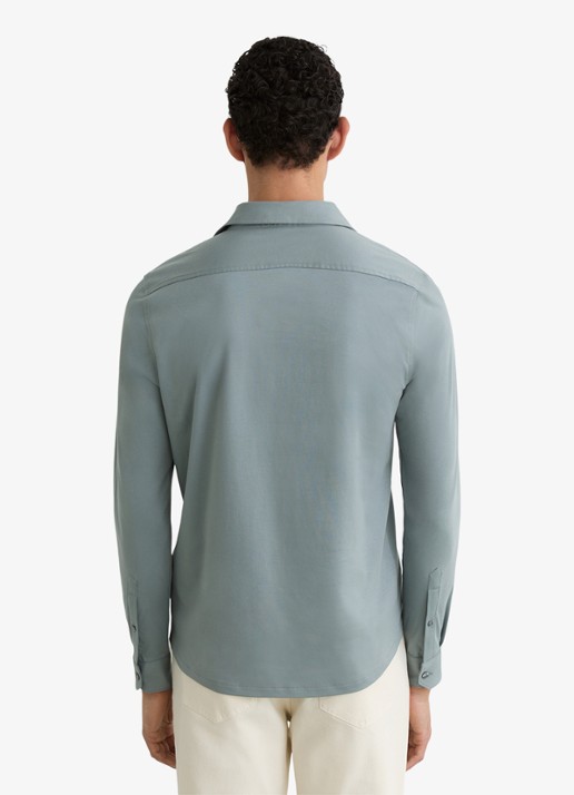 Reiss Duke slim fit overhemd - achterkant 4 steel blue / blauw