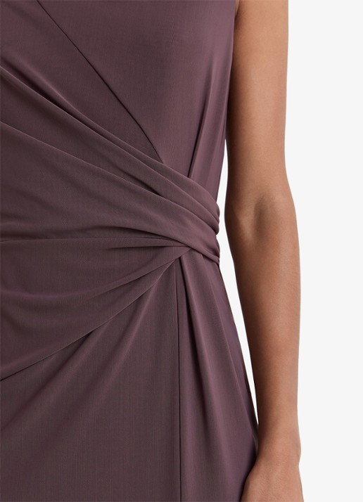 Reiss Dylan midi jurk met split - detail 6 bruin
