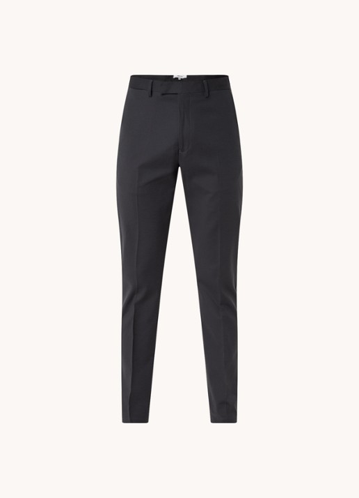 Reiss Eastbury slim fit chino met steekzakken  - voorkant 4 staalblauw