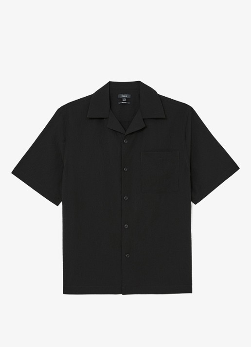 Reiss Eclipse regular fit overhemd met borstzak - voorkant 5 black / zwart