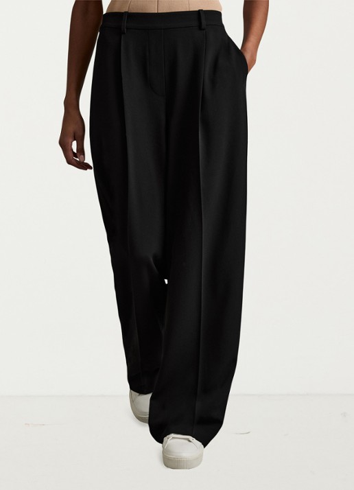 Reiss Eden high waist wide fit pantalon met steekzakken