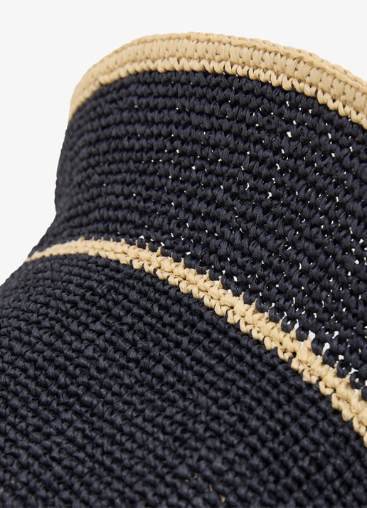 Reiss Edith hoed met gevlochten detail - detail donkerblauw