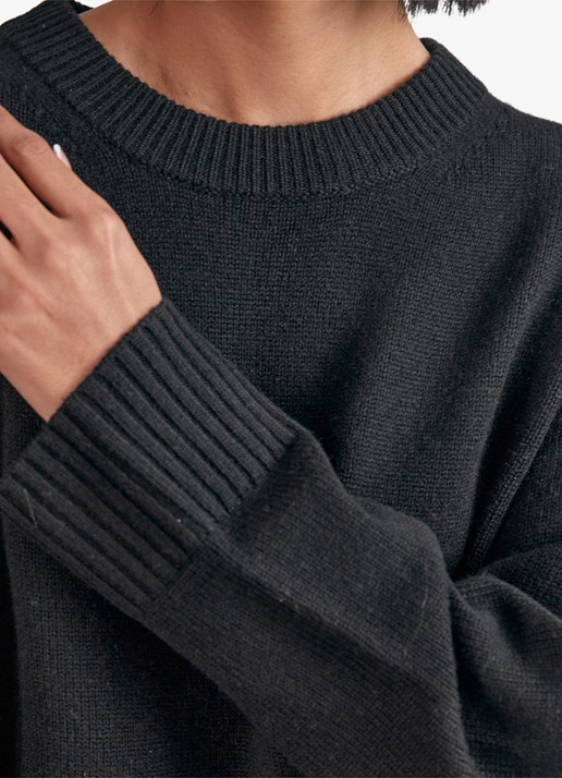 Reiss Ella fijngebreide trui in wolblend - detail 3 black / zwart