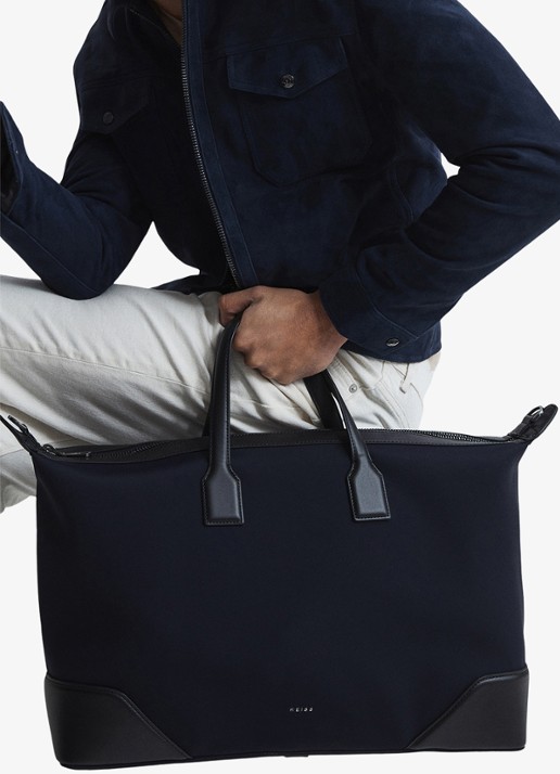 Reiss Elliot businesstas met afneembare schouderriem - voorkant 4 dark navy / blauw