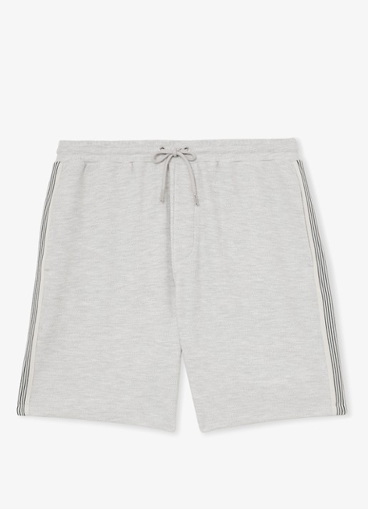 Reiss Emilio regular fit korte joggingbroek met steekzakken - voorkant 2 lichtgrijs