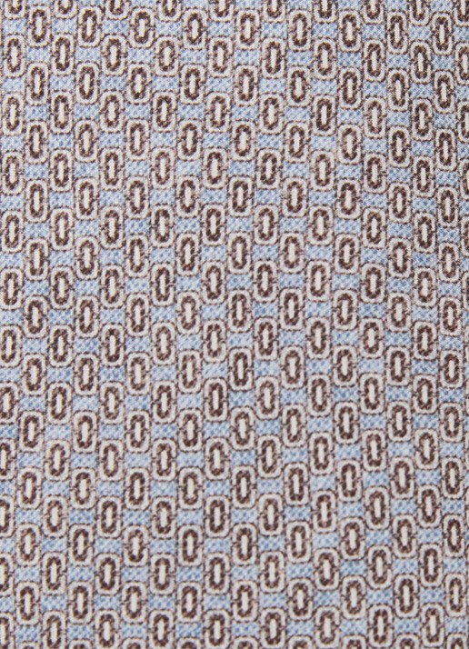 Reiss Emilio stropdas van zijde met grafische print  - detail 5 lichtblauw