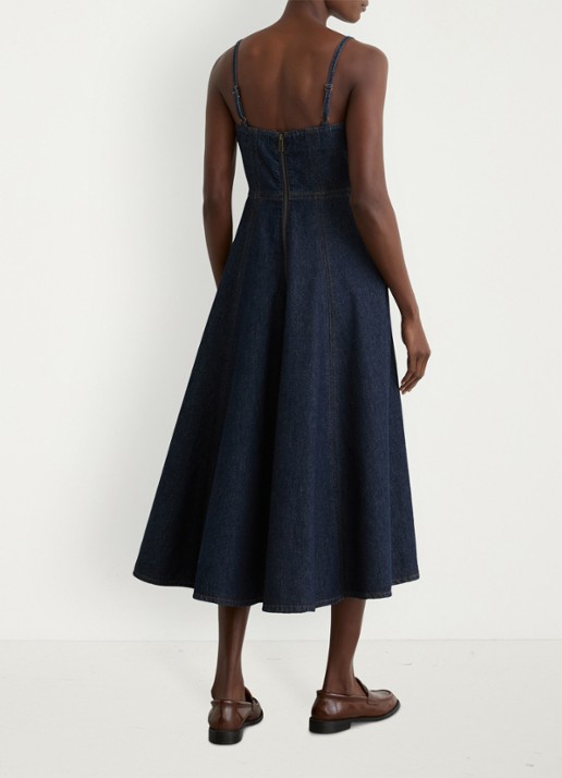 Reiss Emma midi jurk  - achterkant indigo