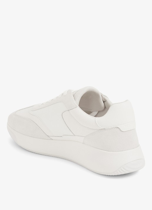 Reiss Emmett sneaker van mesh met suède en leren details - achterkant wit